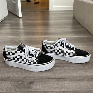 Platform Checkered Vans